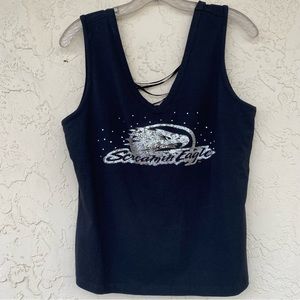 Harley Davidson Y2K Embellished Screamin’ Eagle Tank Top